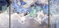 tríptico paisaje marino abstracto 105